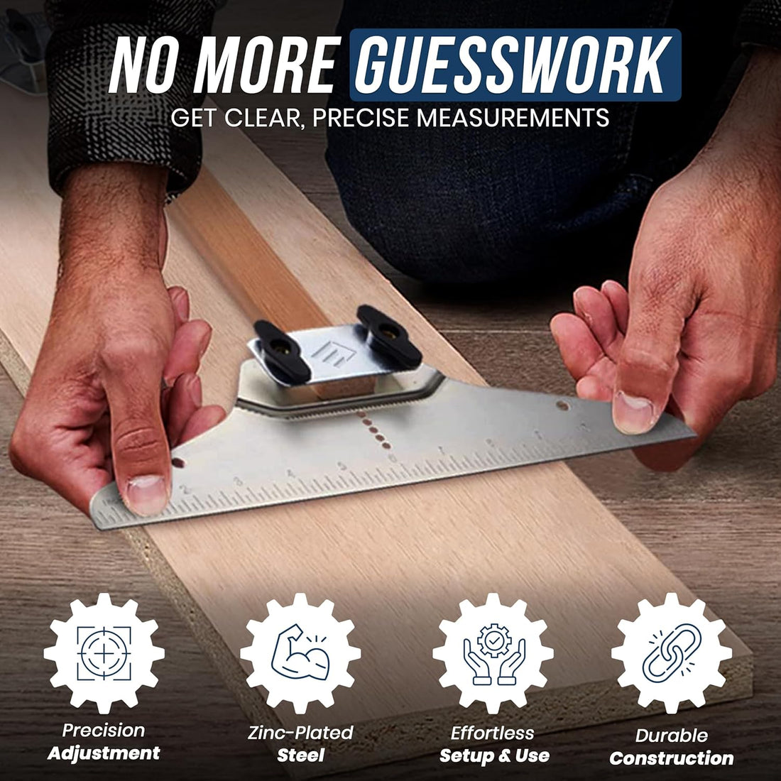 Using the Staircision Template Tool to measure stair treads and risers for precise cutting and installation