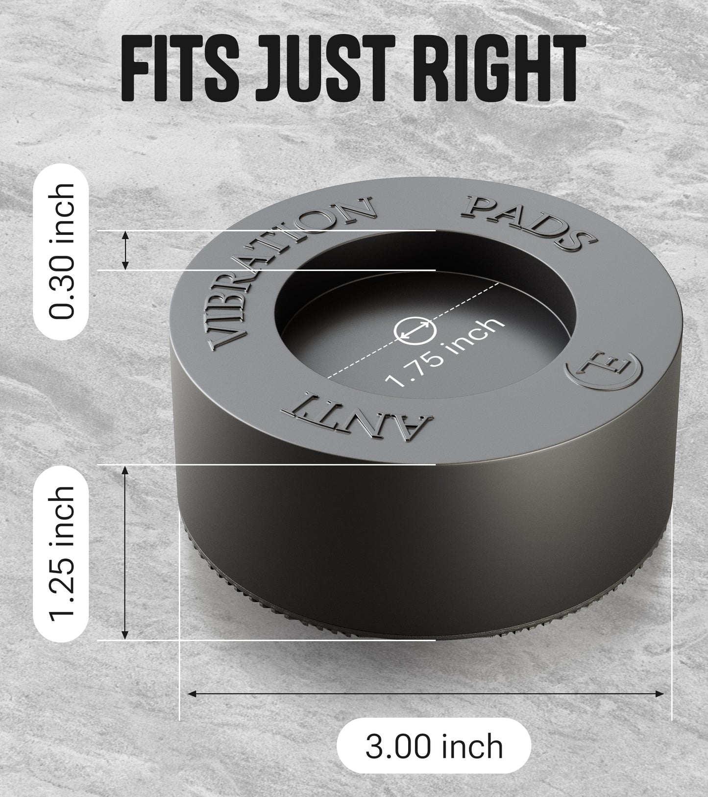 Anti Vibration Pads with Tank Tread Grip