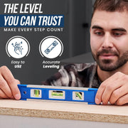 Man adjusting the Staircision metal tread gauge to template a custom staircase - Eleon Direct thumbnail 7