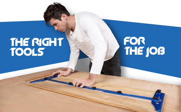 The Right Tools for the Job: Blockcision Professional Stair Tread Template Tool - Heavy-duty aluminum alloy stair jig for precise carpentry and flooring installation.