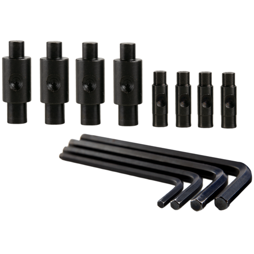 Eleon Dowel Jig Replacement Parts: 8-Piece Set of Steel Drill Bushings and Allen Wrenches for Self-Centering Woodworking Jigs.
