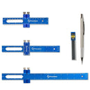 Eleon Procision Woodworking Ruler - Aluminum Alloy T-Rule with Laser-Engraved Metric and Imperial Scales for Pinpoint Layout Accuracy.