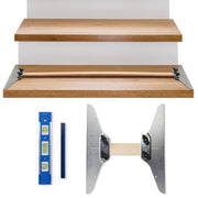 Eleon Stair Tread Template Tool: Precision metal stair gauge with adjustable shelf layout and measuring jig - Includes spirit level and carpenter pencil - Best for installing treads, risers, and shelving. thumbnail 1