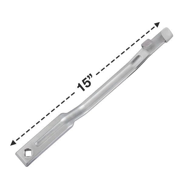 Rhino 15-Inch Wrench Extender Adaptor: Heavy-duty drop-forged steel torque amplifier for maximum leverage - Professional automotive and industrial extension tool with $1/2$ inch drive compatibility.