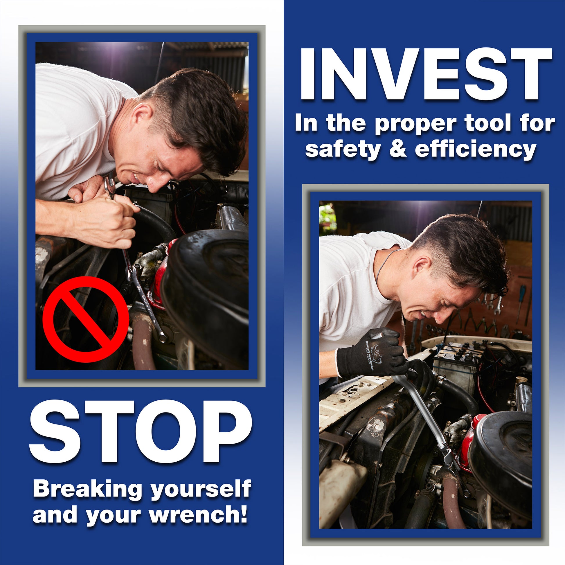 Stop Double-Wrenching: Invest in the Rhino Wrench Extender for safety and efficiency - Prevent injury and tool damage when removing seized automotive bolts - Rhino Direct.